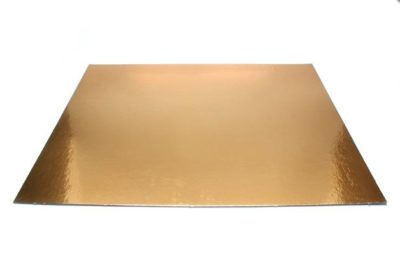 Podnos zlatý hrubý rovný štvorec 27,5 cm